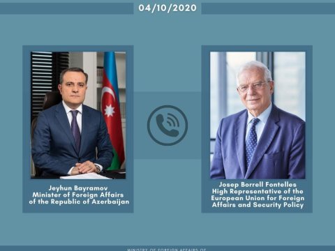 Ceyhun Bayramov Aİ-nin ali nümayəndəsi ilə danışdı