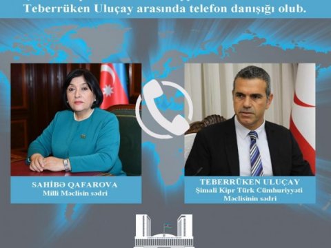 Sahibə Qafarova Şimali Kipr parlamentinin sədri ilə telefonla danışdı
