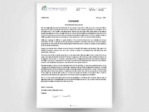 Çikaqo soydaşlarımız torpaqlarımızın işğaldan azad olunmasını tələb etdi