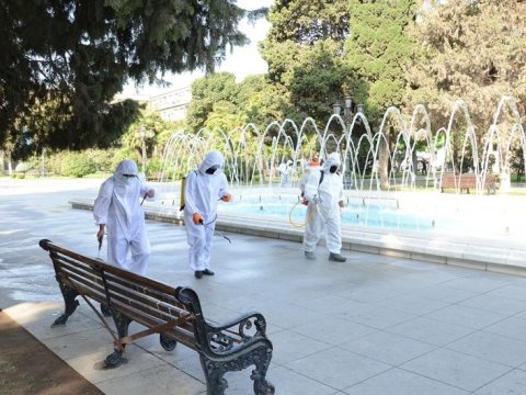 Bakıda növbəti dezinfeksiya işləri aparılır - FOTO