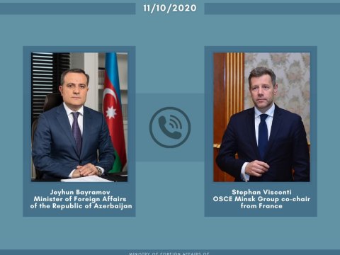 Azərbaycanlı nazir fransalı həmsədri Gəncəyə olan hücum barədə məlumatlandırdı