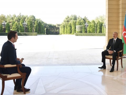 İlham Əliyev Türkiyənin “Haber Global” televiziya kanalına müsahibə verib