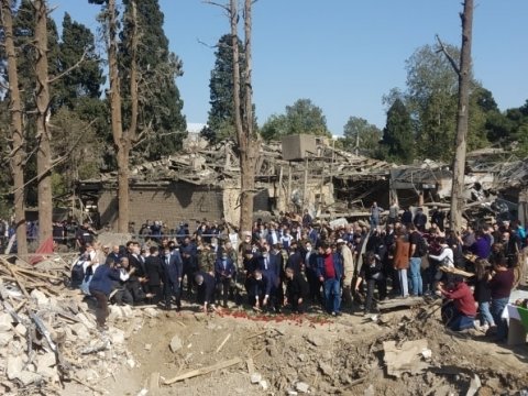 Gəncəyə gedən diplomatlar erməni vəhşiliyinin nəticəsini əyani görüblər