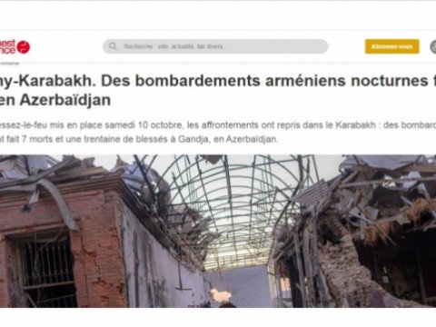 Fransa mətbuatı Gəncəyə raket hücumundan YAZDI