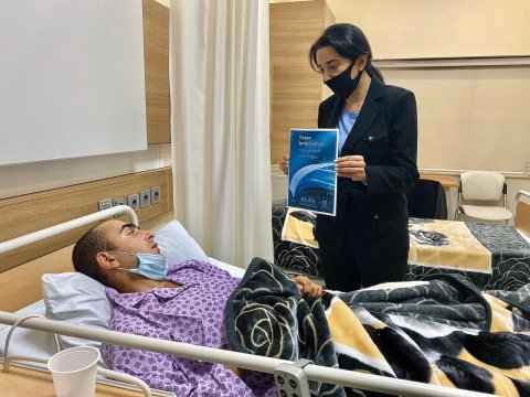 Ombudsman erməni hərbi əsirlərə baş çəkdi - FOTO