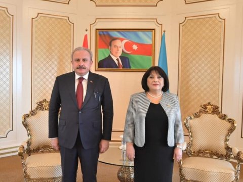Azərbaycan və Türkiyə parlamentlərinin sədrləri görüşüblər - FOTO