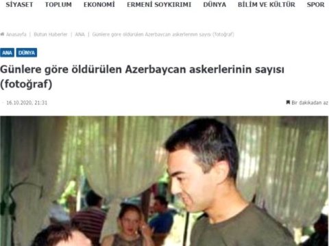 Ermənistan Sərdar Ortacı şəhid Azərbaycan əsgəri kimi təqdim etdi - FOTO