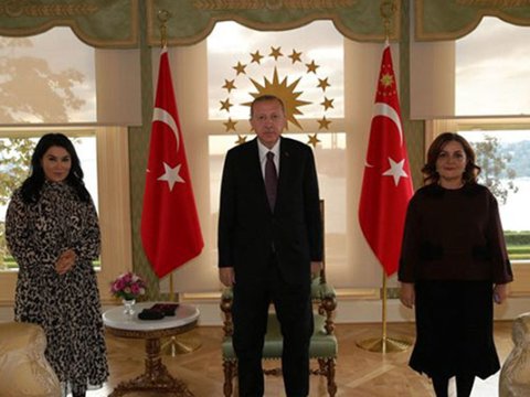 Ərdoğan azərbaycanlı tanınmışlarla görüşdü - FOTO