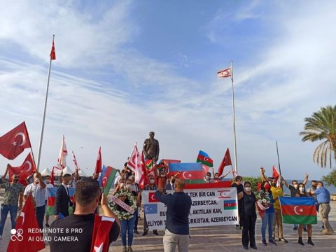 Şimali Kiprdə Qarabağa dəstək mitinqi 
