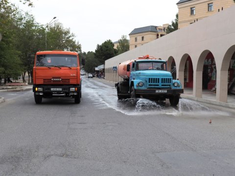 Naftalanda COVİD-19-a qarşı mübarizə tədbirləri davam edir - FOTO