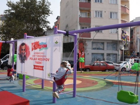 Türkiyədə Polad Həşimovun adı verilən parkın açılışı oldu - FOTO