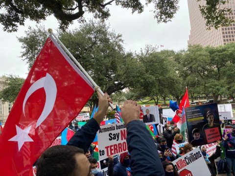 Bərdə və Gəncədəki erməni terrorları ABŞ-dakı azərbaycanlıları ayağa qaldırdı - FOTOLAR