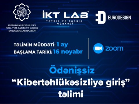 “İKT LAB”da kibertəhlükəsizlik üzrə ödənişsiz təlimlərə start verilir