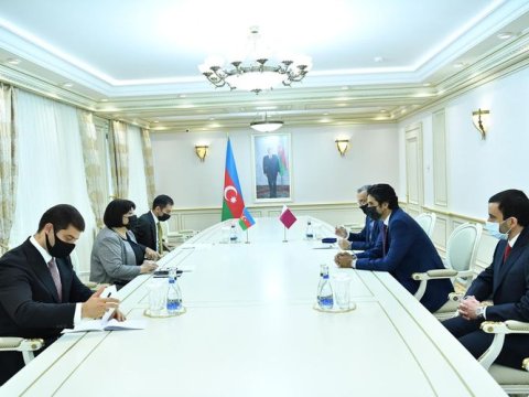 Sahibə Qafarova Qətərin Azərbaycandakı səfiri ilə görüşüb