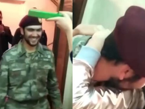 Vətən müharibəsində bir qolunu itirən qazimiz evinə qayıtdı - VİDEO