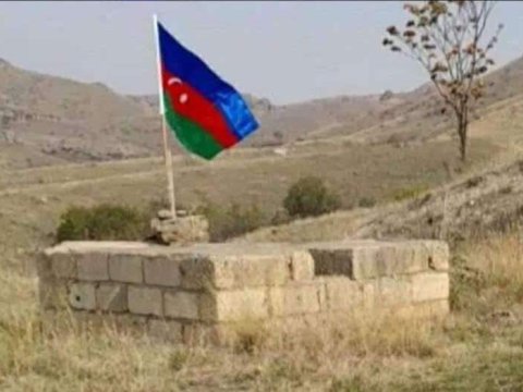 Əliyar Əliyevin Qubadlıdakı məzarına üçrəngli bayraq sancılıb - FOTO