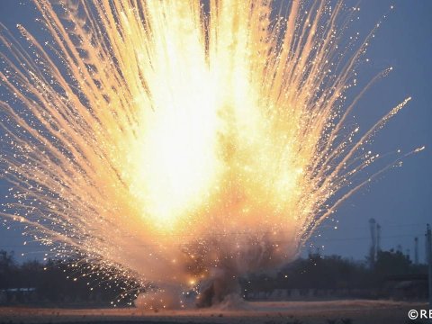 Tərtərə atılan fosfor bombası belə zərərsizləşdirilib - FOTOLAR