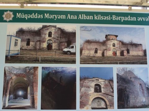 Müqəddəs Məryəm kilsəsi Heydər Əliyev Fondu tərəfindən bərpa edildi - FOTO