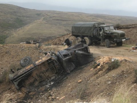 Düşmənin növbəti hərbi kolonu MƏHV EDİLDİ