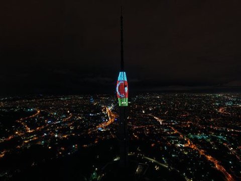 Çamlıca qülləsi Azərbaycan və Türkiyə bayraqları ilə işıqlandırılıb - FOTO