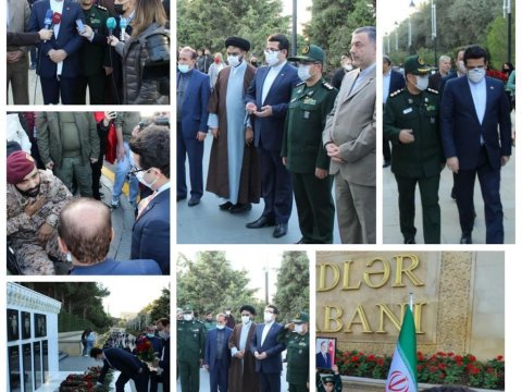 İran səfiri Şəhidlər Xiyabanını ziyarət etdi