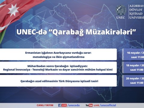 UNEC-də Qarabağ iqtisadiyyatı ilə bağlı müzakirələr