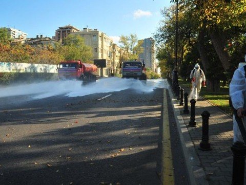Bakının küçələri növbəti dəfə dezinfeksiya edildi - FOTO