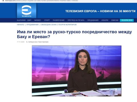 Səfir Bolqarıstan televiziyasında Ermənistanın hərbi cinayətlərindən danışdı