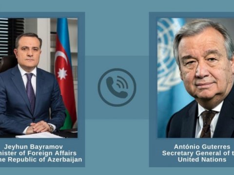 Ceyhun Bayramov BMT Baş katibi ilə müzakirələr apardı