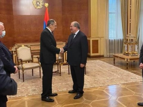 Lavrov Sarkisyanla görüşdü - FOTO