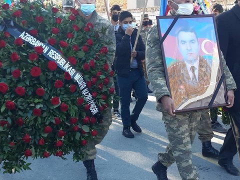 Şəhid polkovnik dəfn olundu - FOTO