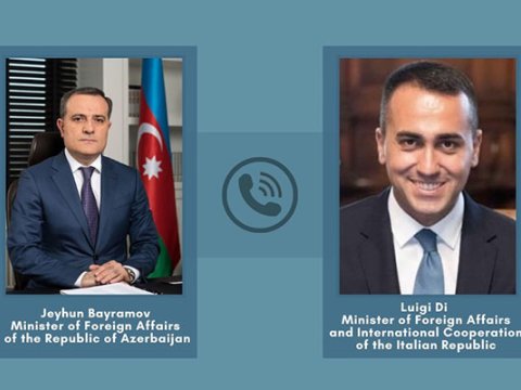 Ceyhun Bayramov italyan həmkarı ilə danışdı