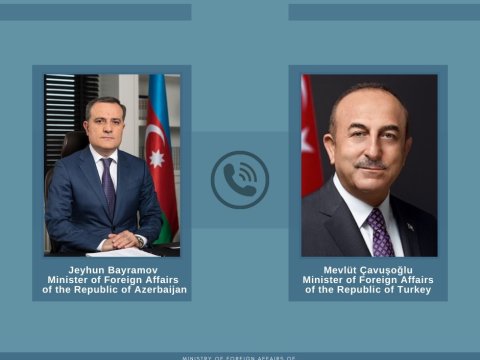 Ceyhun Bayramov Çavuşoğlu ilə Laçını müzakirə etdi