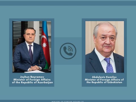 Ceyhun Bayramov özbəkistanlı nazirlə DANIŞDI