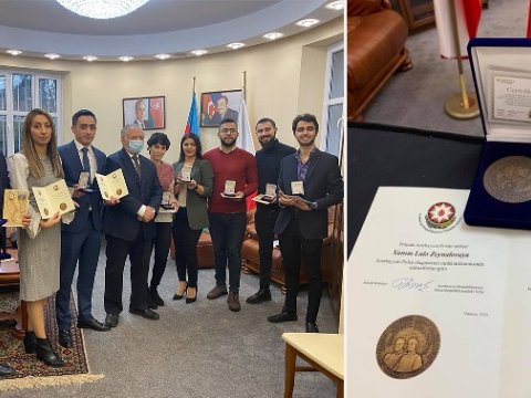 Azərbaycanın Polşadakı səfirliyi bir qrup soydaşımızı təltif edib