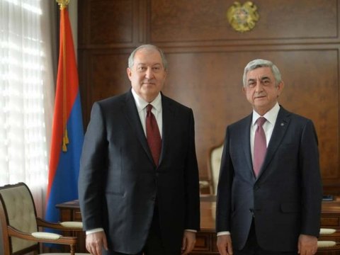 Serj Sarkisyan Ermənistan prezidenti ilə görüşdü