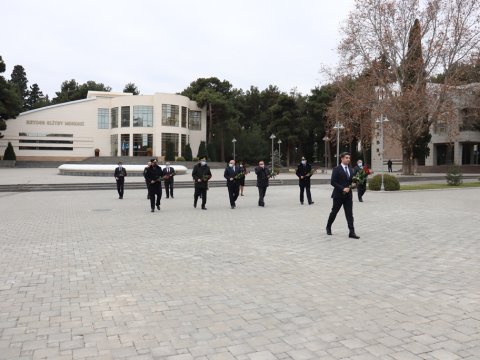 Naftalanda Heydər Əliyevin anım günü keçirilib - FOTOLAR  