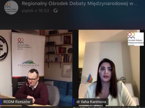 Azərbaycanlı alim Polşada Qarabağ həqiqətlərindən danışıb