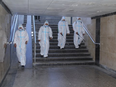 Gəncədə xüsusi kimyəvi maddələrlə dezinfeksiya işi aparıldı