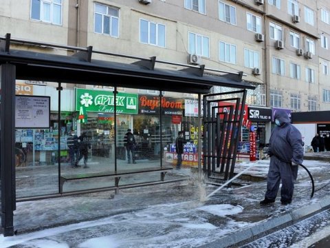 Bakı küçələrində növbəti dezinfeksiya işləri aparılır