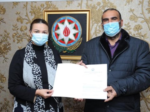 Qənirə Paşayeva şəhid Sahib Şirəliyevin valideynləri ilə görüşdü