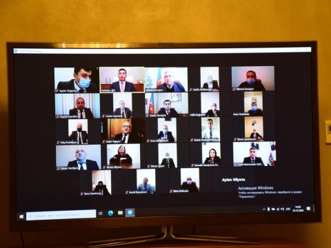 Naftalanda videokonfrans keçirilib - FOTOLAR