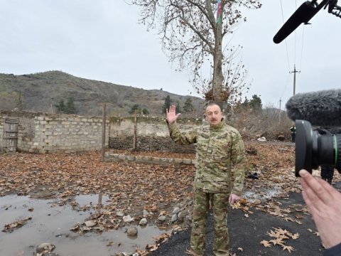 Prezidentdən Zəngilan məscidinin önündə beynəlxalq təşkilatlara ÇAĞIRIŞ