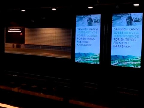 Osloda Qarabağ həqiqətlərindən bəhs edən 200 reklam lövhəsi quraşdırıldı - FOTOLAR