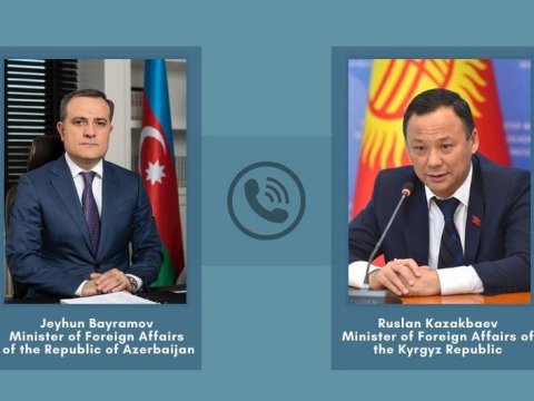 Ceyhun Bayramov qırğızıstanlı həmkarı ilə DANIŞDI