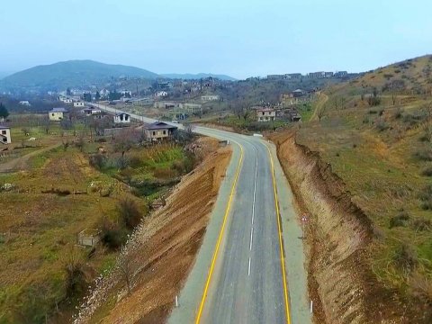 Suqovuşan və Talış kəndlərinə yol tikintisinin 1-ci mərhələsi yekunlaşdı