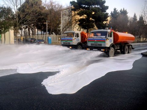 Bakıda 554 küçə dezinfeksiya edildi - FOTO