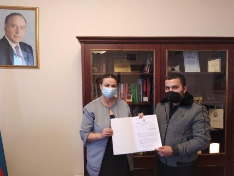 Komitə sədri şəhid Xudayar Yusifzadənin qardaşı ilə görüşdü