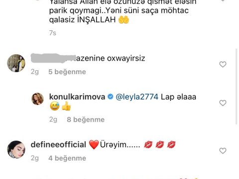 Könül Kərimova onu tənqid edənləri təhqir etdi
