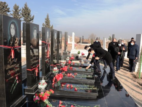Naftalanda  vətən müharibəsi şəhidlərinin məzarları ziyarət olunub